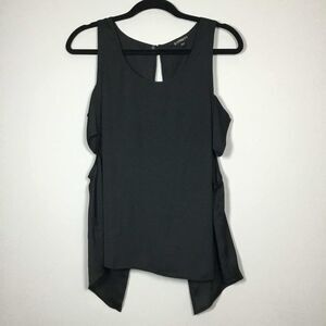 Express Black Minimalist Closet Staple‎ Party Going Out Cutout Side Top S